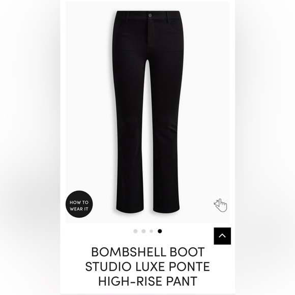 Torrid Bombshell Black pointe bootcut work pants - Picture 1 of 6
